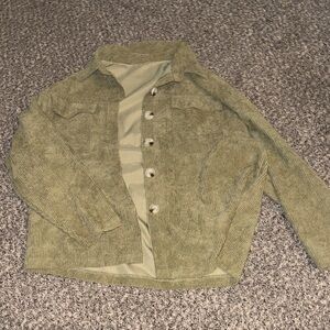 SHEIN Olive Green Lightweight Shirt Jacket